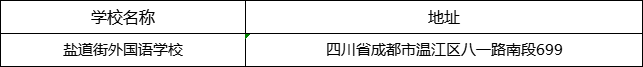 成都市鹽道街外國語學(xué)校地址在哪里？