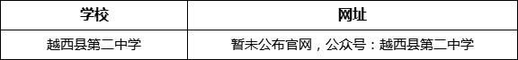 涼山州越西縣第二中學網(wǎng)址是什么？