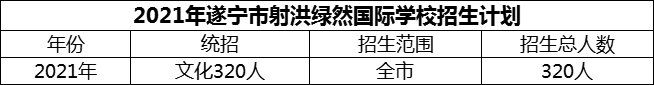 2024年遂寧市射洪綠然國際學(xué)校招生計(jì)劃是多少？