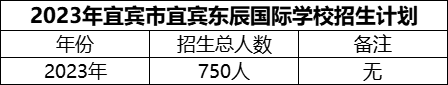 2024年宜賓市宜賓東辰國際學(xué)校招生計(jì)劃是多少？