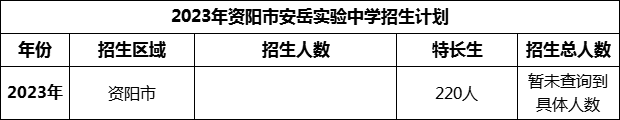 2024年資陽(yáng)市安岳實(shí)驗(yàn)中學(xué)招生計(jì)劃是多少？