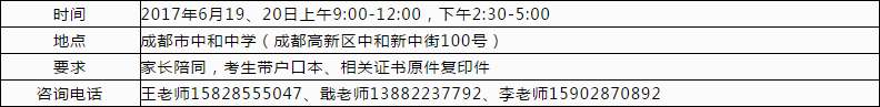 中和中學(xué)2019年初高中藝體特長生招生方案