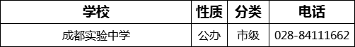 成都市成都實驗中學(xué)2022年招生電話是多少？