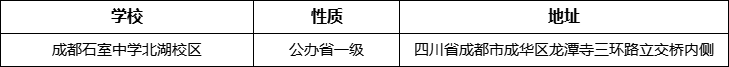 成都市成都石室中學(xué)北湖校區(qū)地址在哪里？