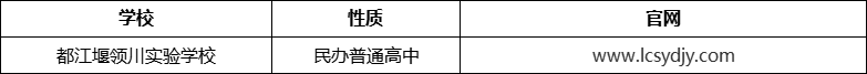 成都市都江堰領(lǐng)川實(shí)驗(yàn)學(xué)校官網(wǎng)、網(wǎng)址、官方網(wǎng)站