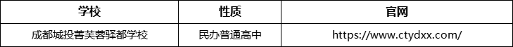 成都市成都城投菁芙蓉驛都學(xué)校官網(wǎng)、網(wǎng)址、官方網(wǎng)站